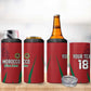 Custom Morocco Football 4 in 1 Can Cooler Tumbler Atlas Lions Road To Champion - African Pride