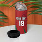 Custom Morocco Football 4 in 1 Can Cooler Tumbler Atlas Lions Road To Champion - African Pride