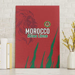 Morocco Football Canvas Wall Art Atlas Lions Road To Champion - African Pride