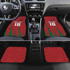 Custom Morocco Football Car Mats Atlas Lions Road To Champion - African Pride