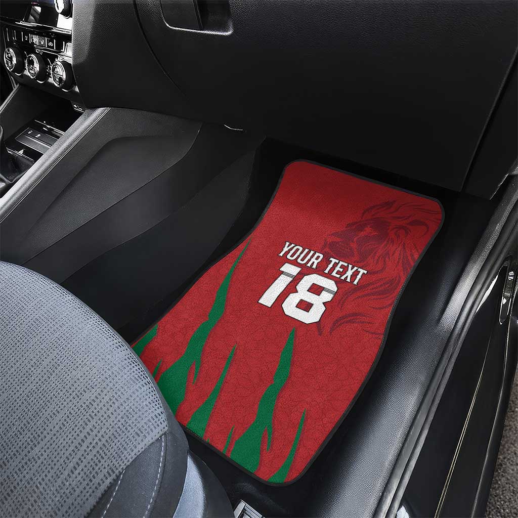 Custom Morocco Football Car Mats Atlas Lions Road To Champion - African Pride