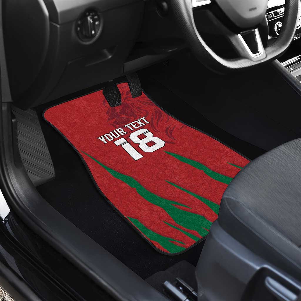 Custom Morocco Football Car Mats Atlas Lions Road To Champion - African Pride
