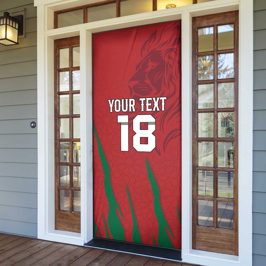 Custom Morocco Football Door Cover Atlas Lions Road To Champion