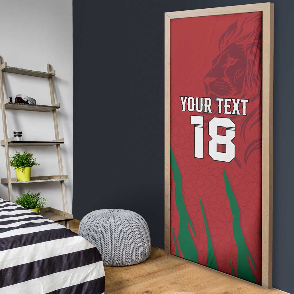 Custom Morocco Football Door Cover Atlas Lions Road To Champion
