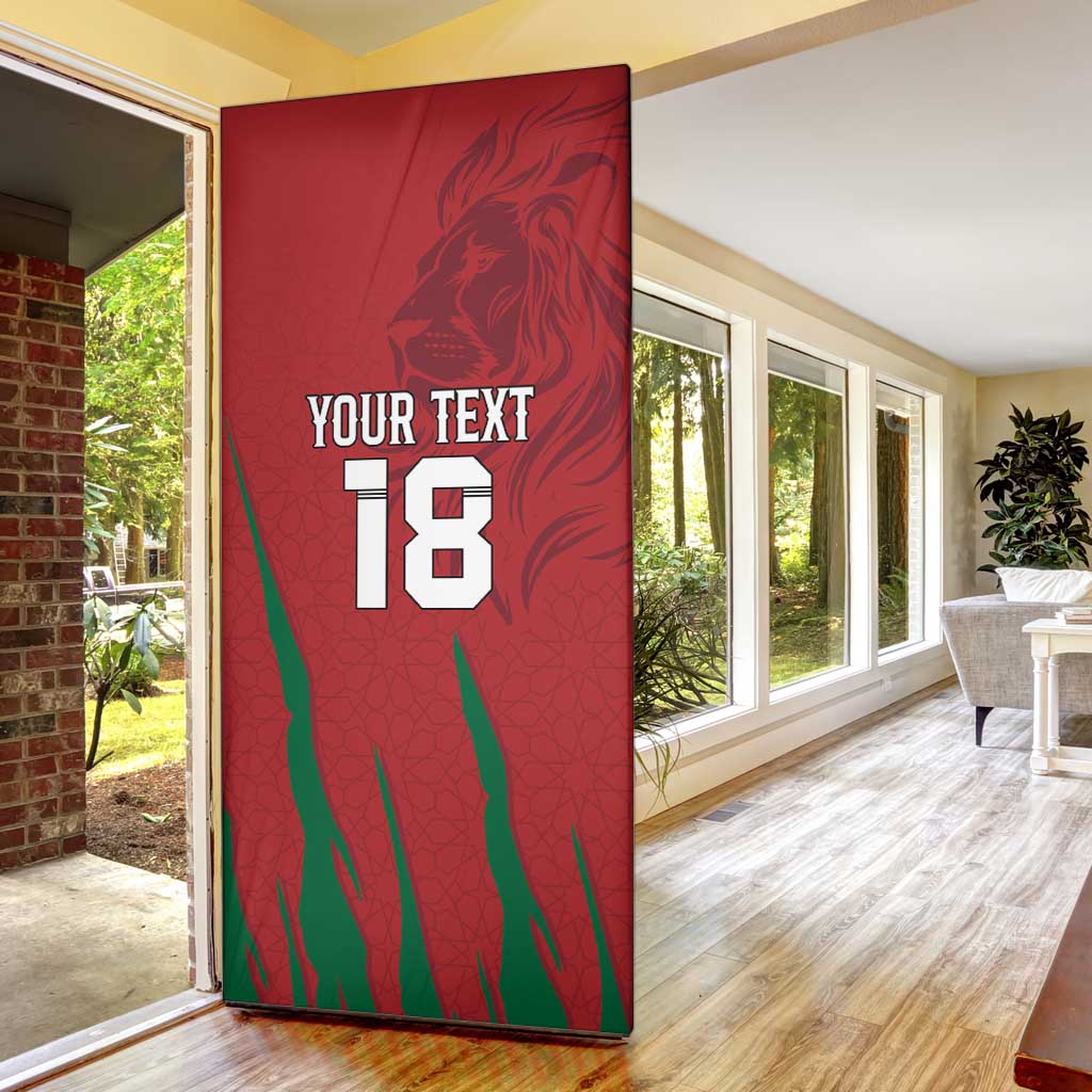 Custom Morocco Football Door Cover Atlas Lions Road To Champion