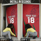 Custom Morocco Football Door Cover Atlas Lions Road To Champion