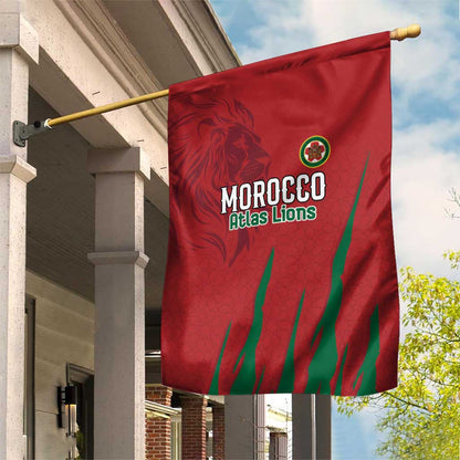 Morocco Football Garden Flag Atlas Lions Road To Champion - African Pride