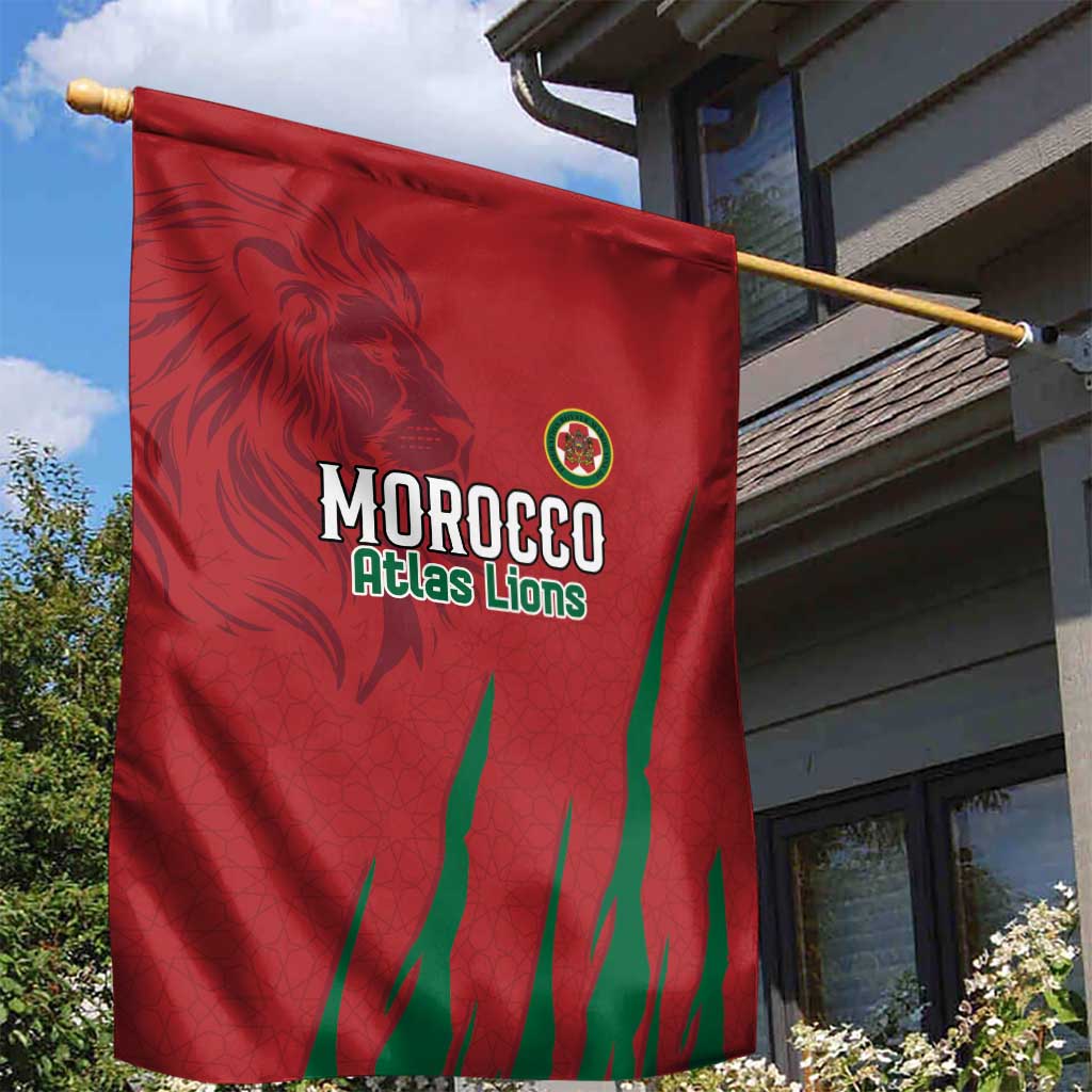 Morocco Football Garden Flag Atlas Lions Road To Champion - African Pride