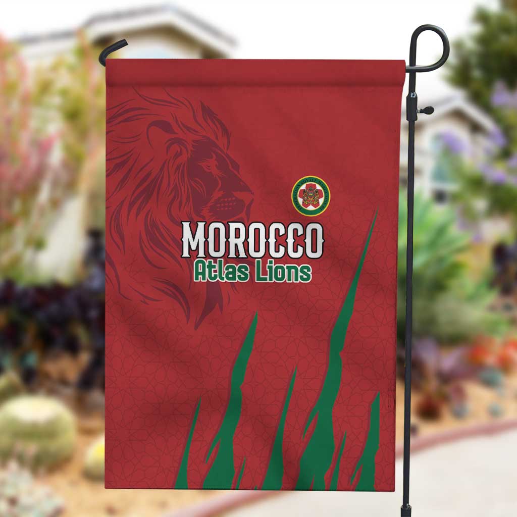 Morocco Football Garden Flag Atlas Lions Road To Champion - African Pride
