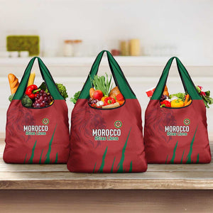 Morocco Football Grocery Bag Atlas Lions Road To Champion - African Pride