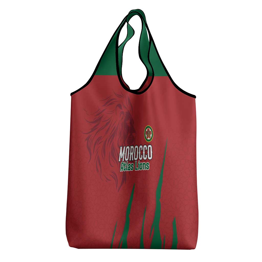 Morocco Football Grocery Bag Atlas Lions Road To Champion - African Pride