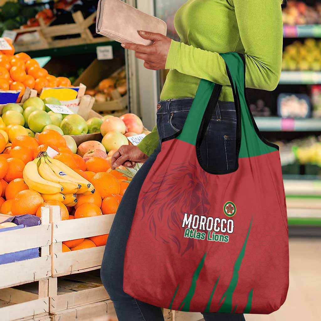 Morocco Football Grocery Bag Atlas Lions Road To Champion - African Pride
