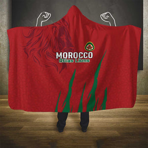 Morocco Football Hooded Blanket Atlas Lions Road To Champion - African Pride