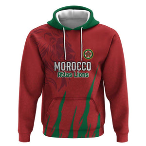 Custom Morocco Football Hoodie Atlas Lions Road To Champion - African Pride
