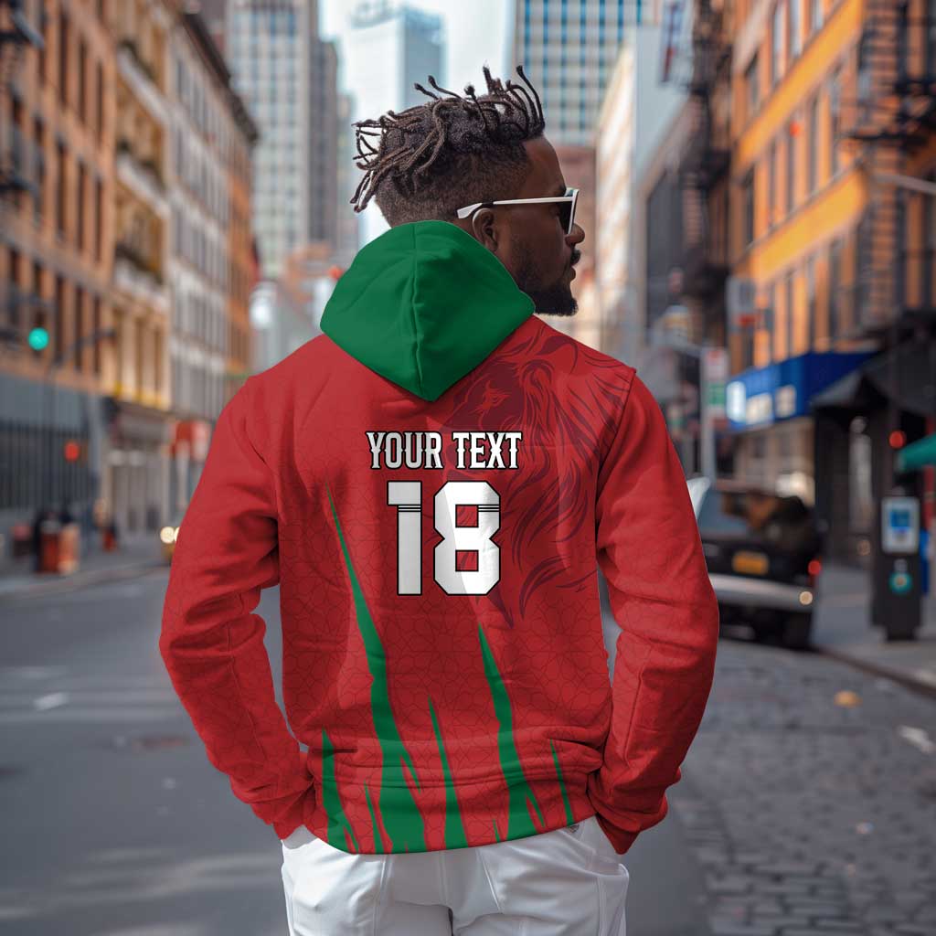 Custom Morocco Football Hoodie Atlas Lions Road To Champion - African Pride