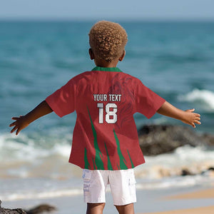 Custom Morocco Football Kid Hawaiian Shirt Atlas Lions Road To Champion - African Pride