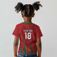 Custom Morocco Football Kid T shirt Atlas Lions Road To Champion