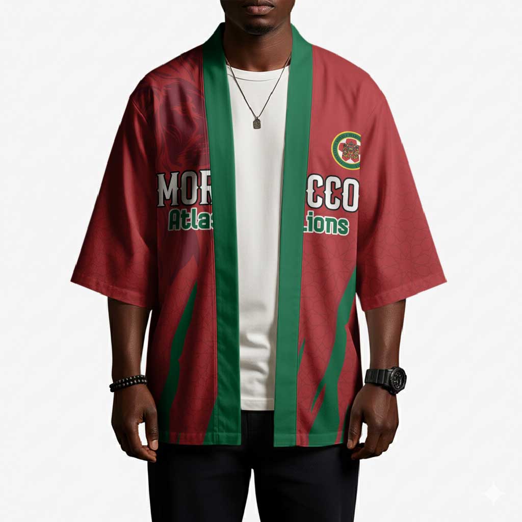 Custom Morocco Football Kimono Atlas Lions Road To Champion