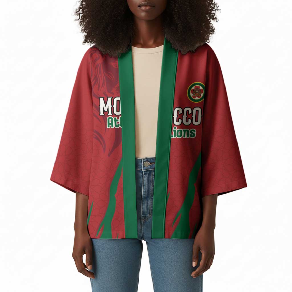 Custom Morocco Football Kimono Atlas Lions Road To Champion