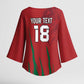 Custom Morocco Football Kimono Sleeve Blouse Atlas Lions Road To Champion