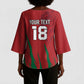 Custom Morocco Football Kimono Sleeve Blouse Atlas Lions Road To Champion