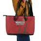 Morocco Football Leather Tote Bag Atlas Lions Road To Champion - African Pride