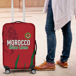 Morocco Football Luggage Cover Atlas Lions Road To Champion - African Pride