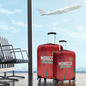 Morocco Football Luggage Cover Atlas Lions Road To Champion - African Pride