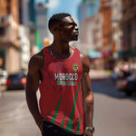 Custom Morocco Football Men Tank Top Atlas Lions Road To Champion - African Pride