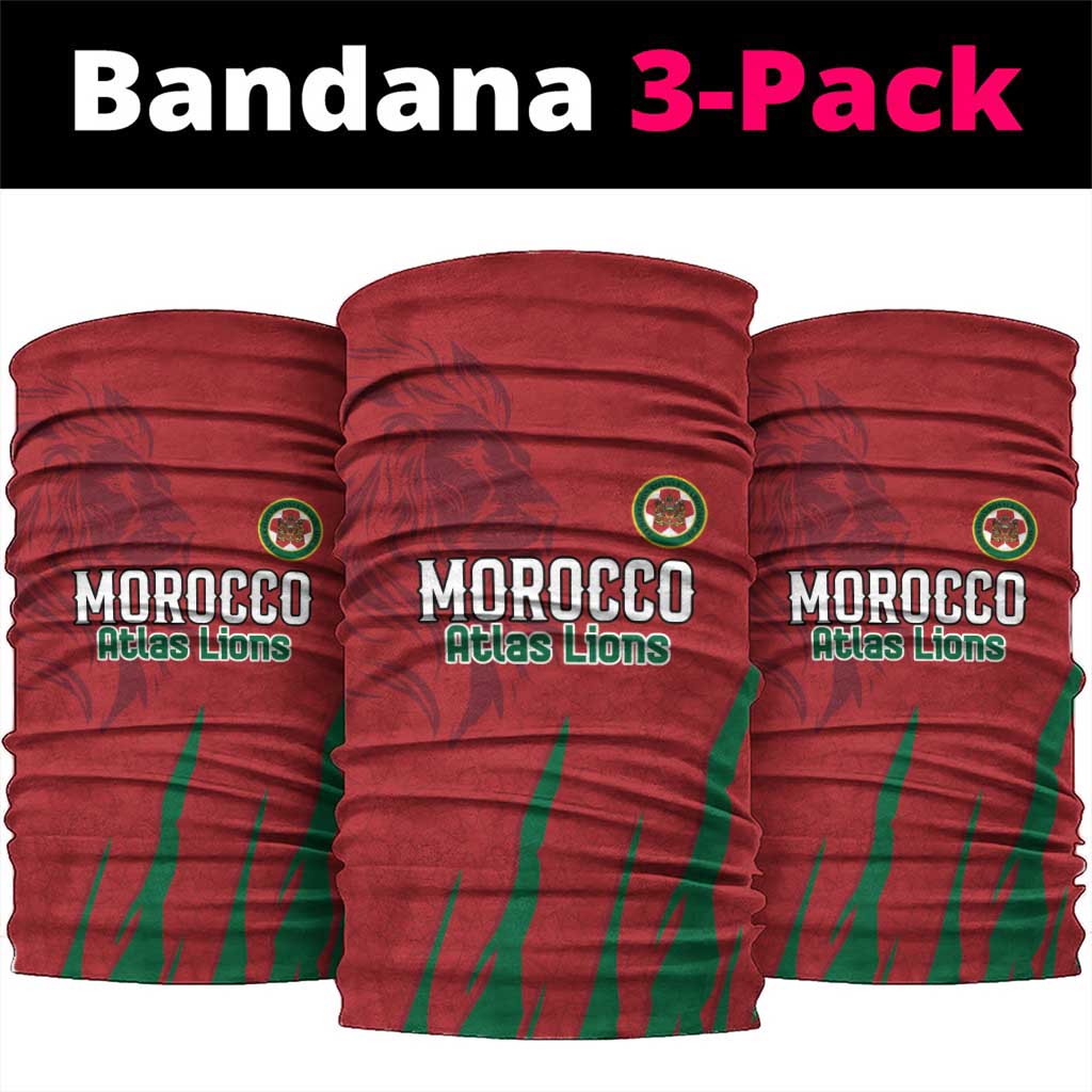 Morocco Football Neck Gaiter Atlas Lions Road To Champion - African Pride