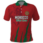 Custom Morocco Football Polo Shirt Atlas Lions Road To Champion - African Pride