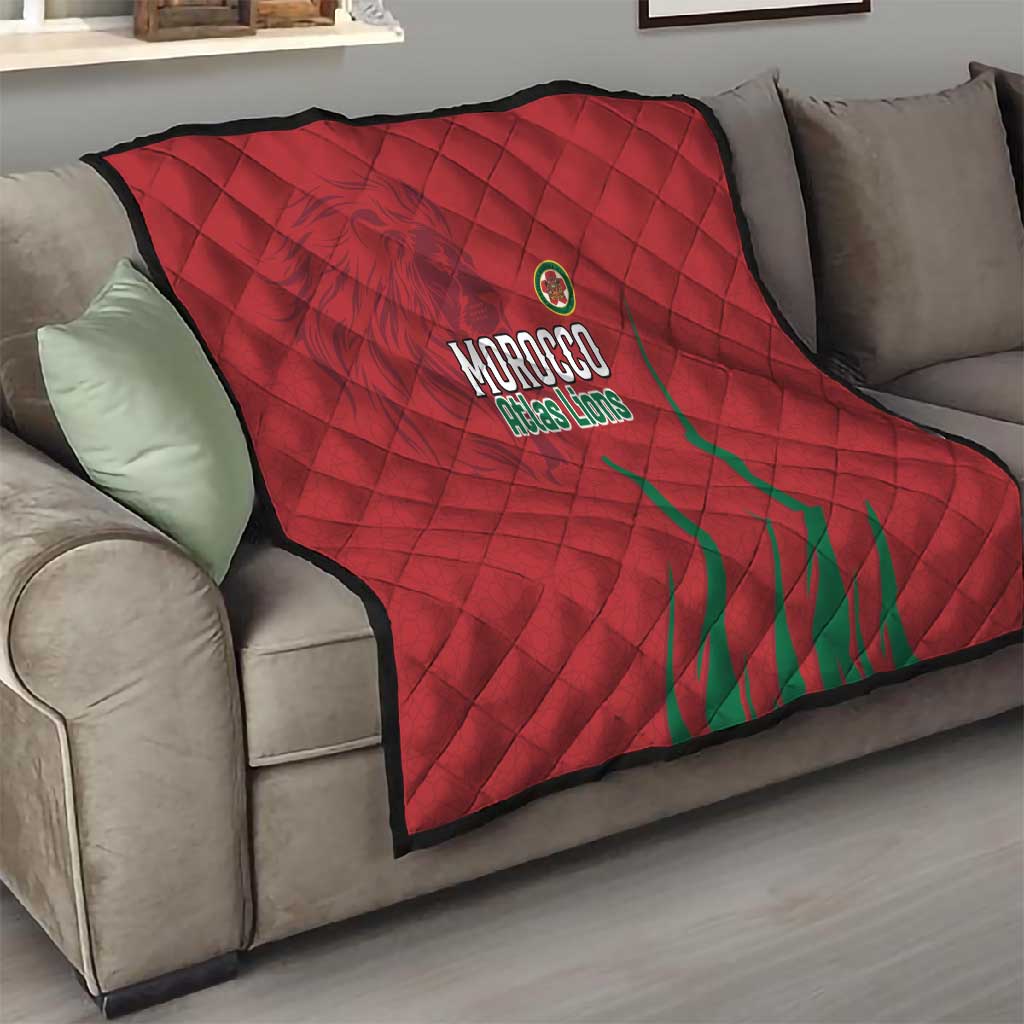 Morocco Football Quilt Atlas Lions Road To Champion - African Pride
