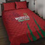 Morocco Football Quilt Bed Set Atlas Lions Road To Champion - African Pride