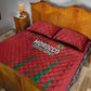Morocco Football Quilt Bed Set Atlas Lions Road To Champion - African Pride