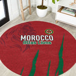 Morocco Football Round Carpet Atlas Lions Road To Champion - African Pride