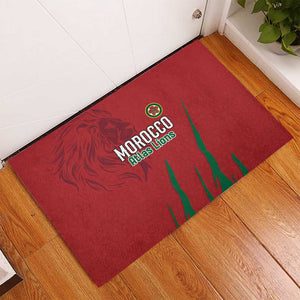 Morocco Football Rubber Doormat Atlas Lions Road To Champion - African Pride
