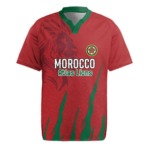 Custom Morocco Football Rugby Jersey Atlas Lions Road To Champion - African Pride