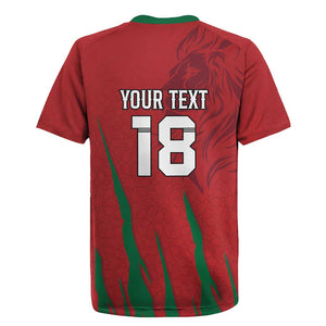 Custom Morocco Football Rugby Jersey Atlas Lions Road To Champion - African Pride