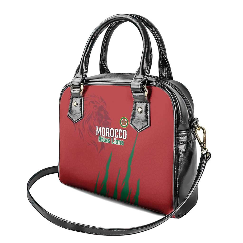 Morocco Football Shoulder Handbag Atlas Lions Road To Champion - African Pride