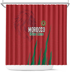 Morocco Football Shower Curtain Atlas Lions Road To Champion