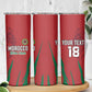 Custom Morocco Football Skinny Tumbler Atlas Lions Road To Champion - African Pride
