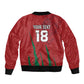 Custom Morocco Football Sleeve Zip Bomber Jacket Atlas Lions Road To Champion