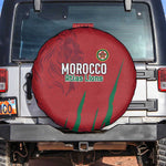 Morocco Football Spare Tire Cover Atlas Lions Road To Champion - African Pride