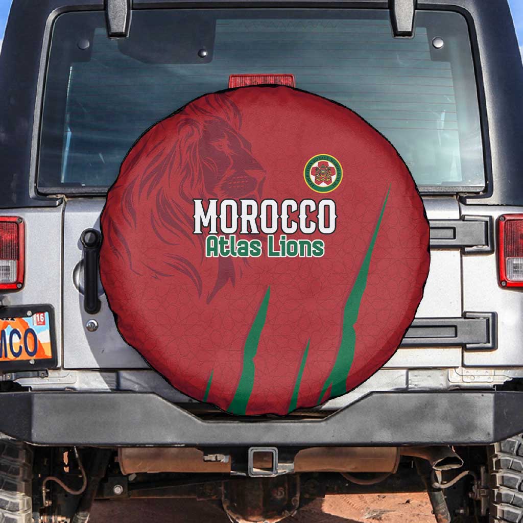 Morocco Football Spare Tire Cover Atlas Lions Road To Champion - African Pride