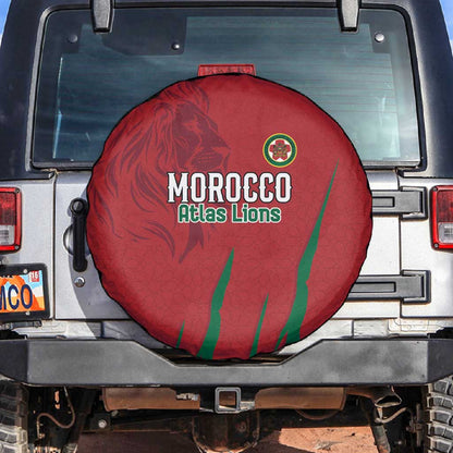 Morocco Football Spare Tire Cover Atlas Lions Road To Champion - African Pride