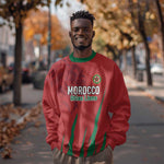 Custom Morocco Football Sweatshirt Atlas Lions Road To Champion - African Pride