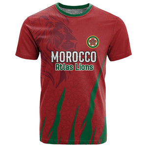 Custom Morocco Football T shirt Atlas Lions Road To Champion - African Pride
