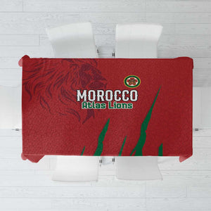Morocco Football Tablecloth Atlas Lions Road To Champion - African Pride