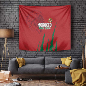 Morocco Football Tapestry Atlas Lions Road To Champion - African Pride