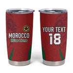 Custom Morocco Football Tumbler Cup Atlas Lions Road To Champion - African Pride